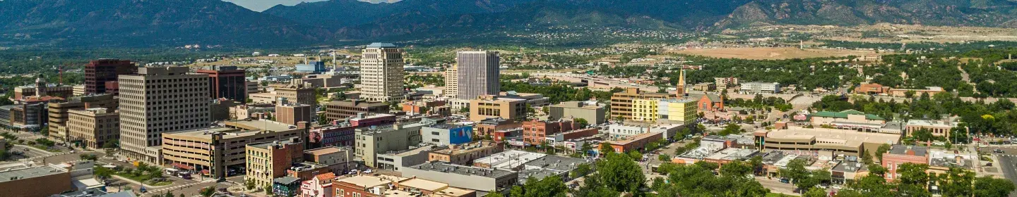 Colorado Springs aerial view